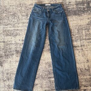 VERVET BY FLYING MONKEY Flare Wide Leg Blue Jeans
